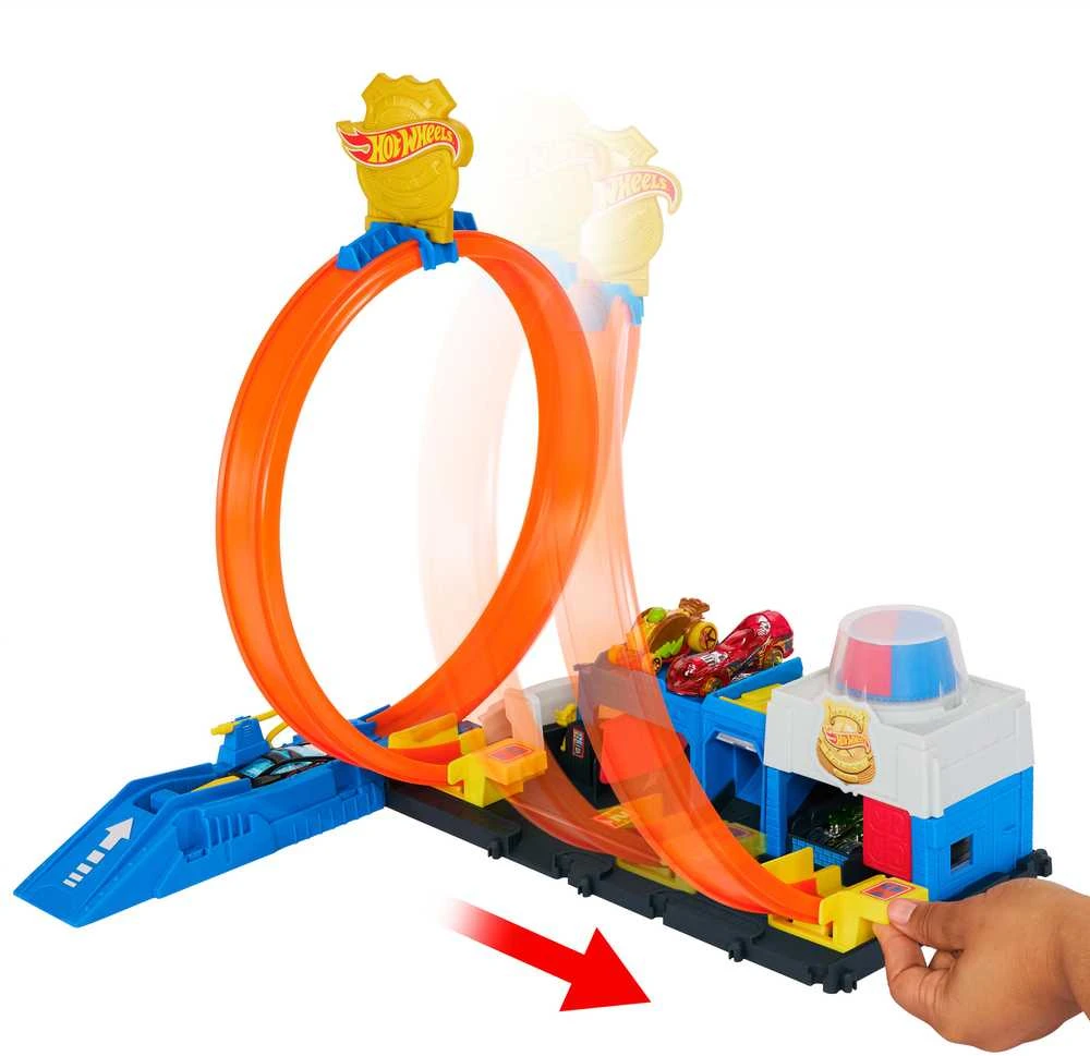 Mattel HOT WHEELS CITY rinkinys – Super policijos stotis (JBM71)