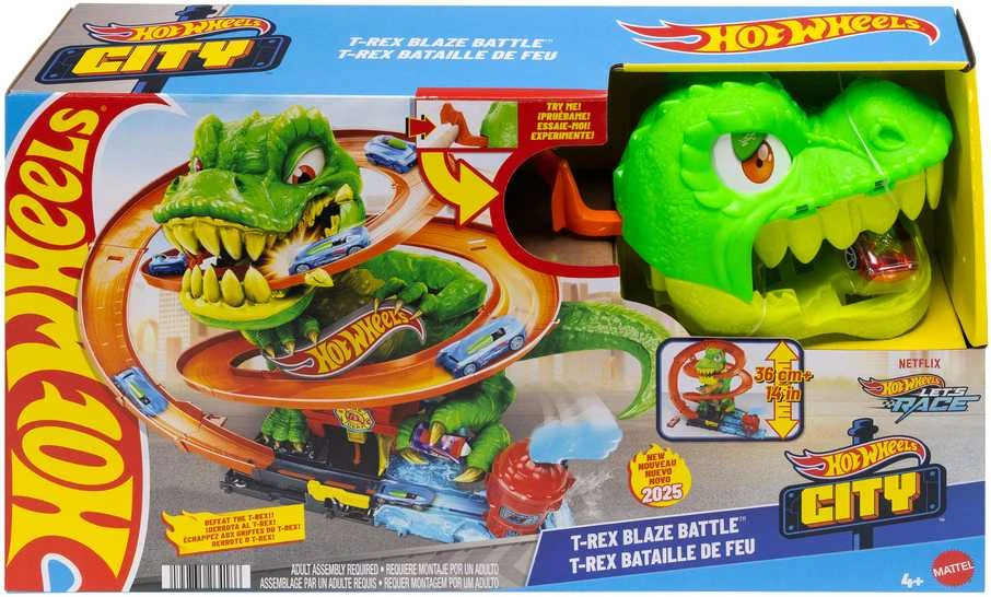 Mattel HOT WHEELS CITY rinkinys – Dinozauras gaisrinėje (JBM73)