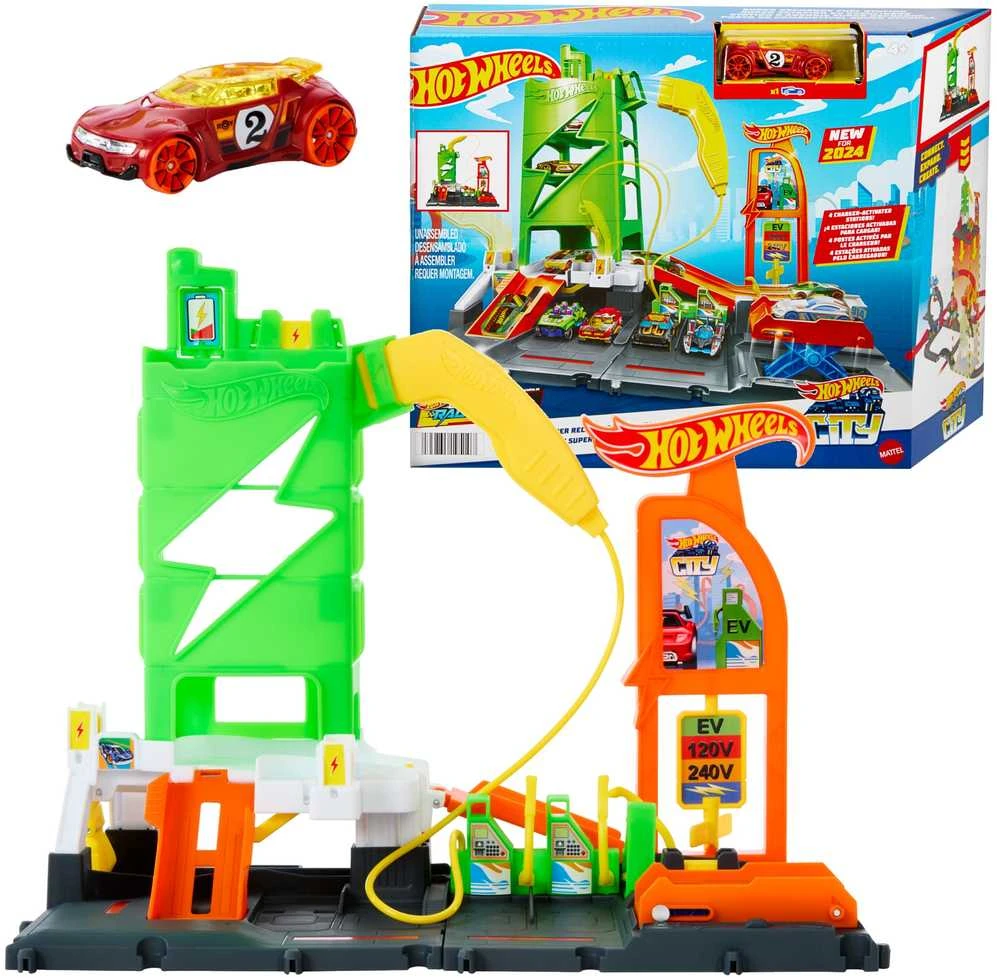 Transporto žaislų komplektas Hot Wheels City Fuel Station