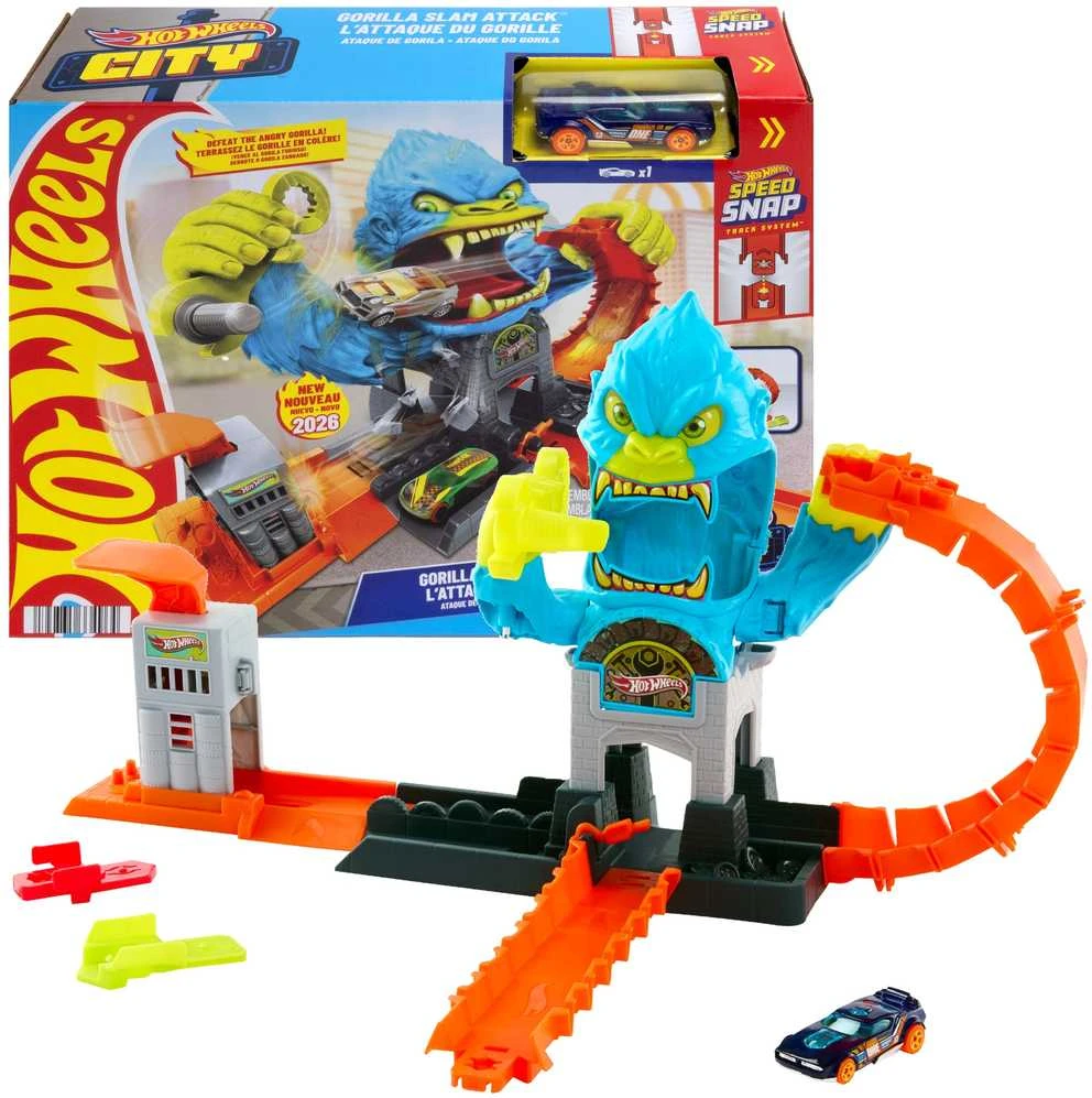 Mattel „Hot Wheels“ – „Miesto Nemesis Gorilla Garage Attack“ (JHL92)