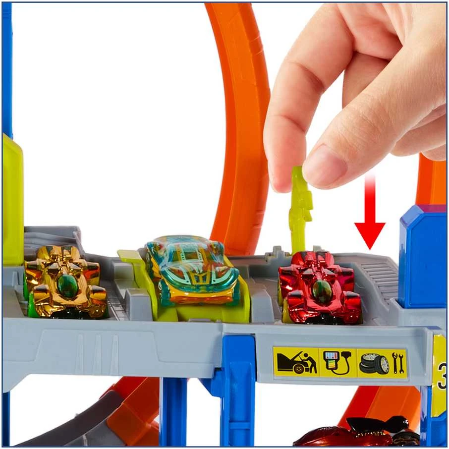 Mattel HOT WHEELS Rinkinys – Mega garažas su kilpomis (JBM74) aprašymas - Prekės nuotrauka