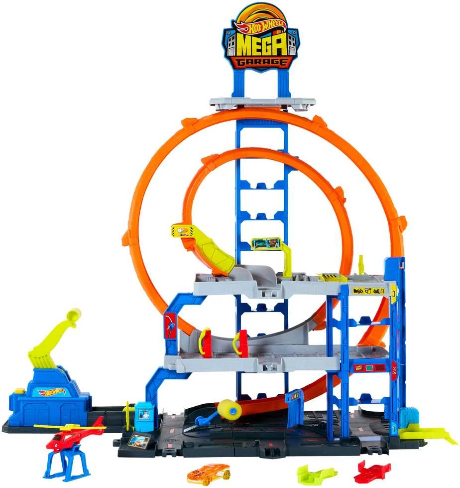 Mattel HOT WHEELS Rinkinys – Mega garažas su kilpomis (JBM74) aprašymas - Prekės nuotrauka