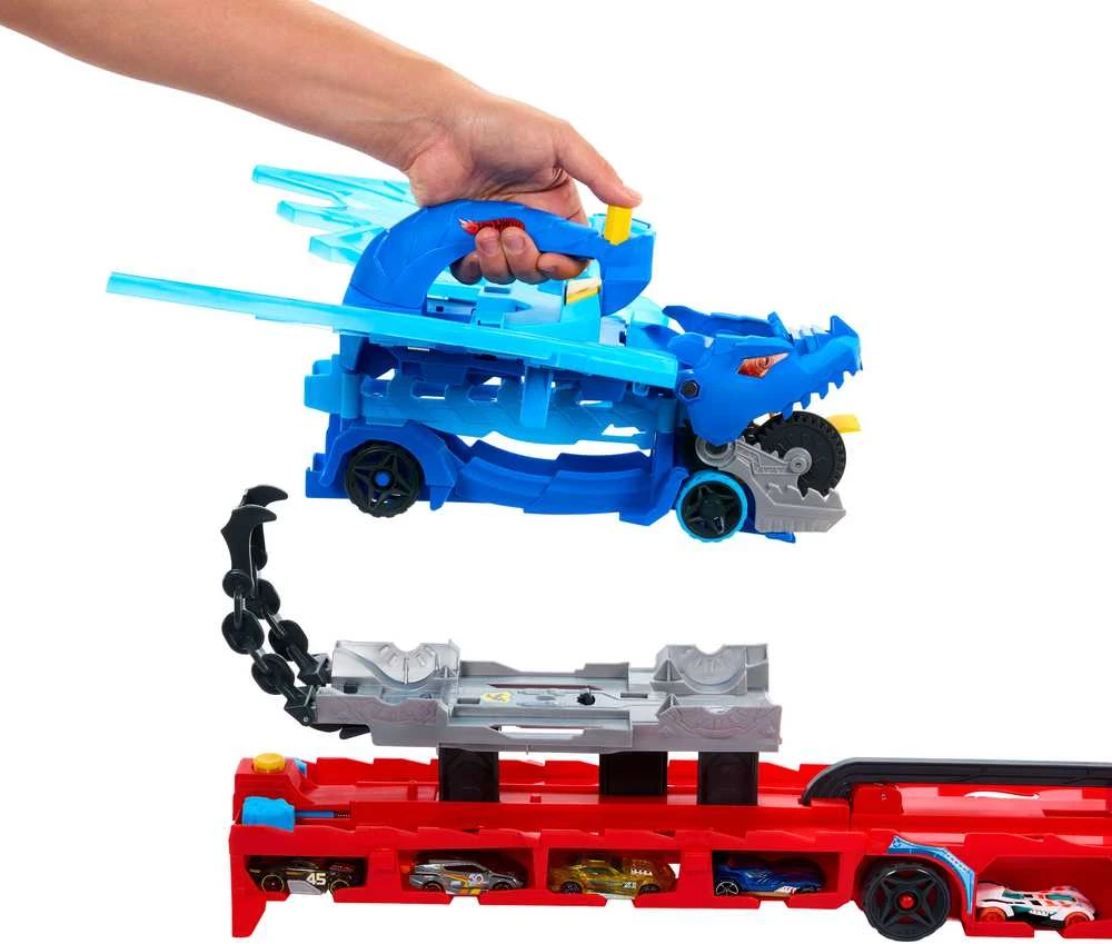 Mattel HOT WHEELS CITY transporteris – Dvigubas drakonas (JBM72)