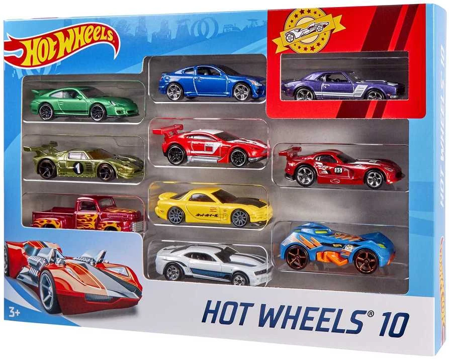 Mattel HOT WHEELS dešimties automodelių rinkinys, 54886