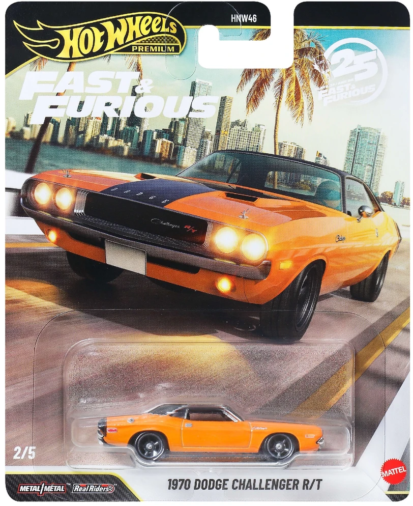 Hot Wheels Greiti ir Įsiutę suasmenintas automobilis 1970 Dodge Challenger R/T