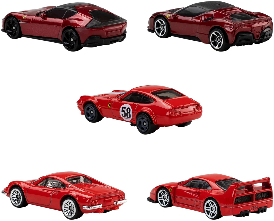 Mattel HOT WHEELS penkių Ferrari automodeliukų rinkinys (JLN12)