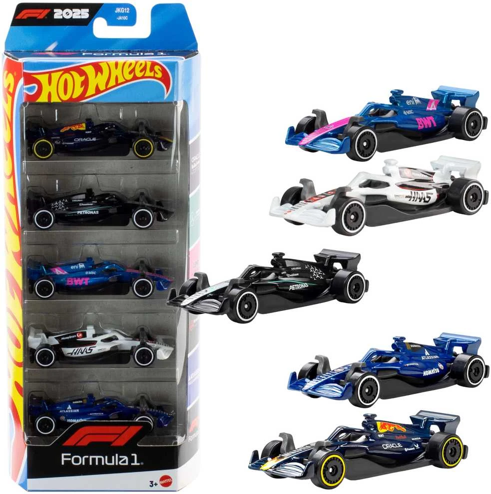 Mattel HOT WHEELS penkių F1 bolidų rinkinys (JLN11)