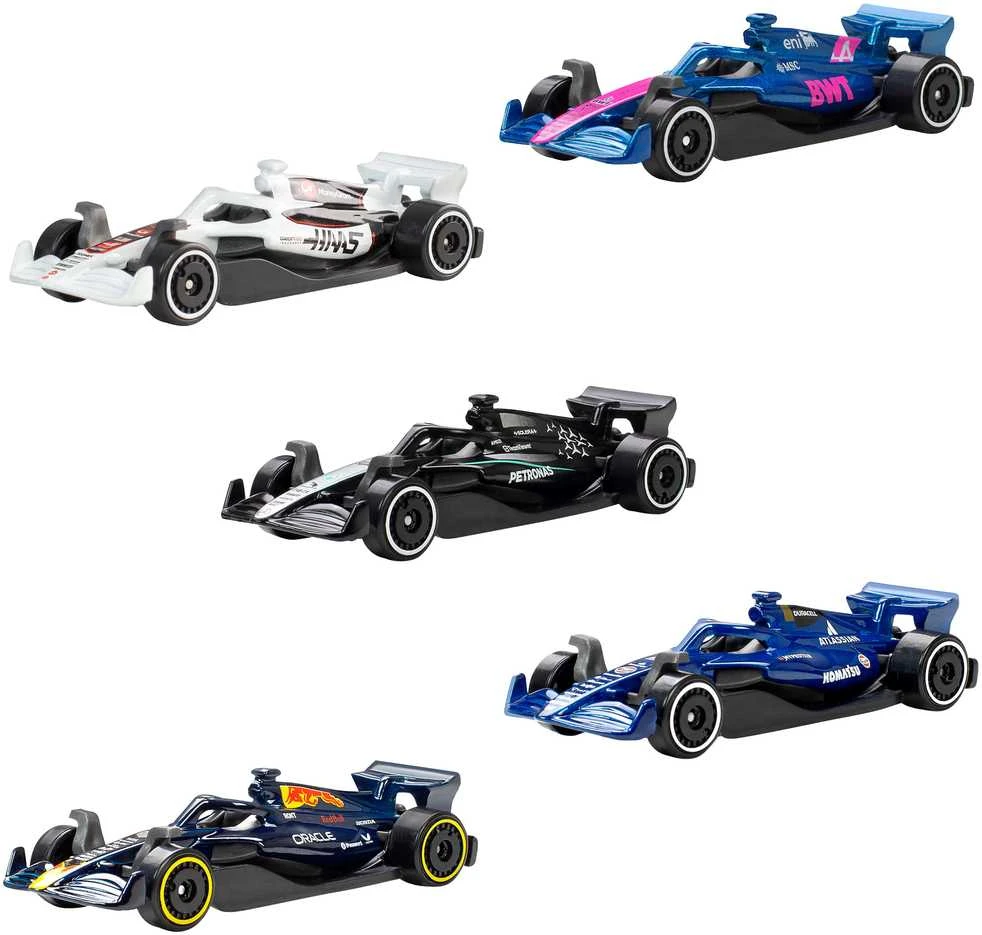 Mattel HOT WHEELS penkių F1 bolidų rinkinys (JLN11)