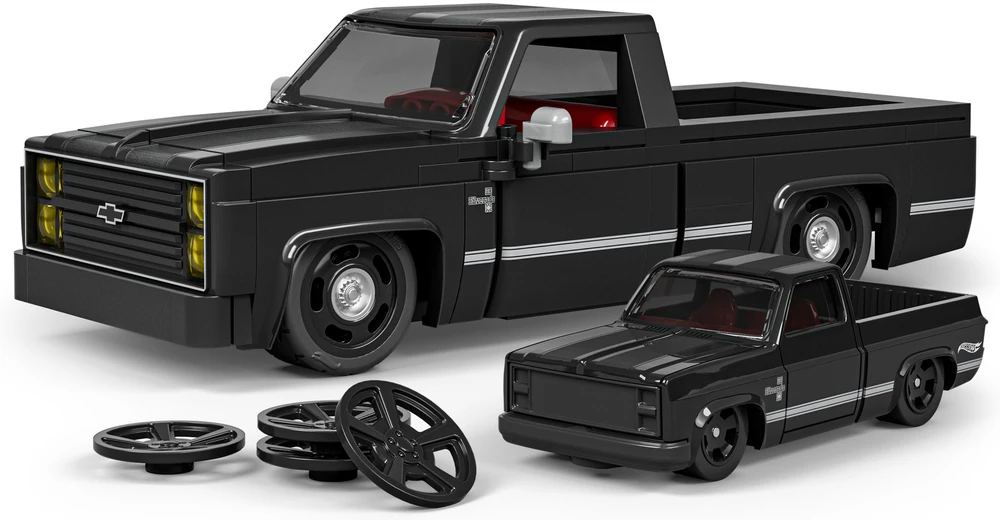 MATTEL BRICK SHOP HOT WHEELS Chevy '83 Silverado konstruktorius (JKG42)