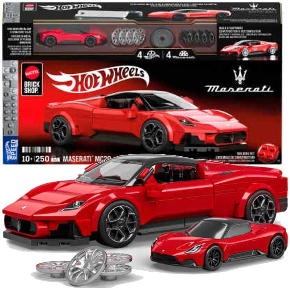 MATTEL BRICK SHOP HOT WHEELS konstruktorius – Speed Maserati (JFR90)
