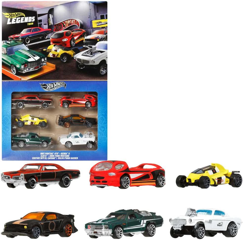 Mattel HOT WHEELS šešių legendinių automodeliukų rinkinys (JBY78)