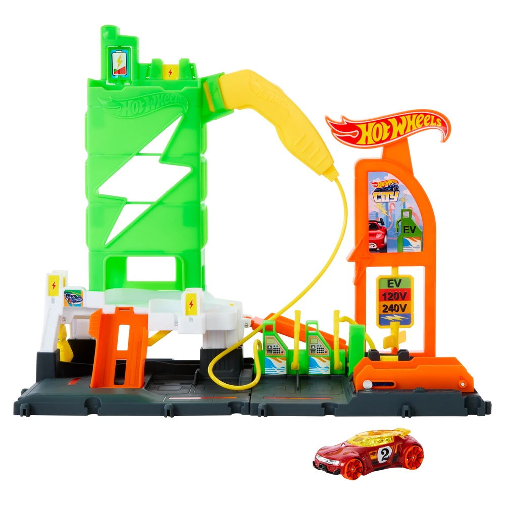 Transporto žaislų komplektas Hot Wheels City Fuel Station