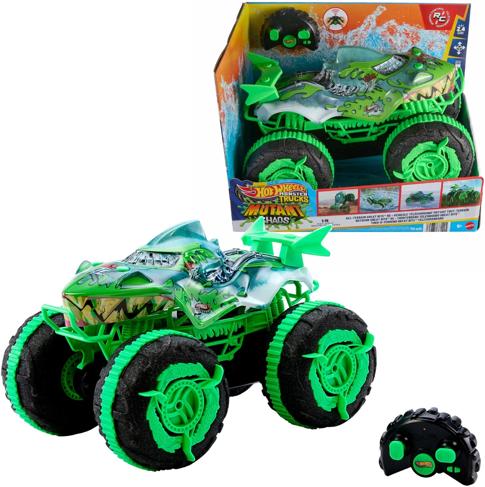 Mattel HOT WHEELS MONSTER TRUCKS RC automodelis – All-Terrain Great Bite (JMM76)
