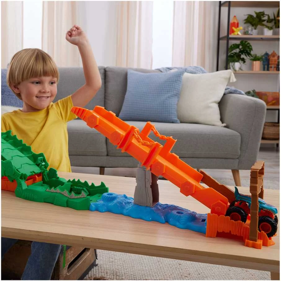 Mattel HOT WHEELS MONSTER TRUCKS rinkinys – Krokodilo iššūkis (JJN45)