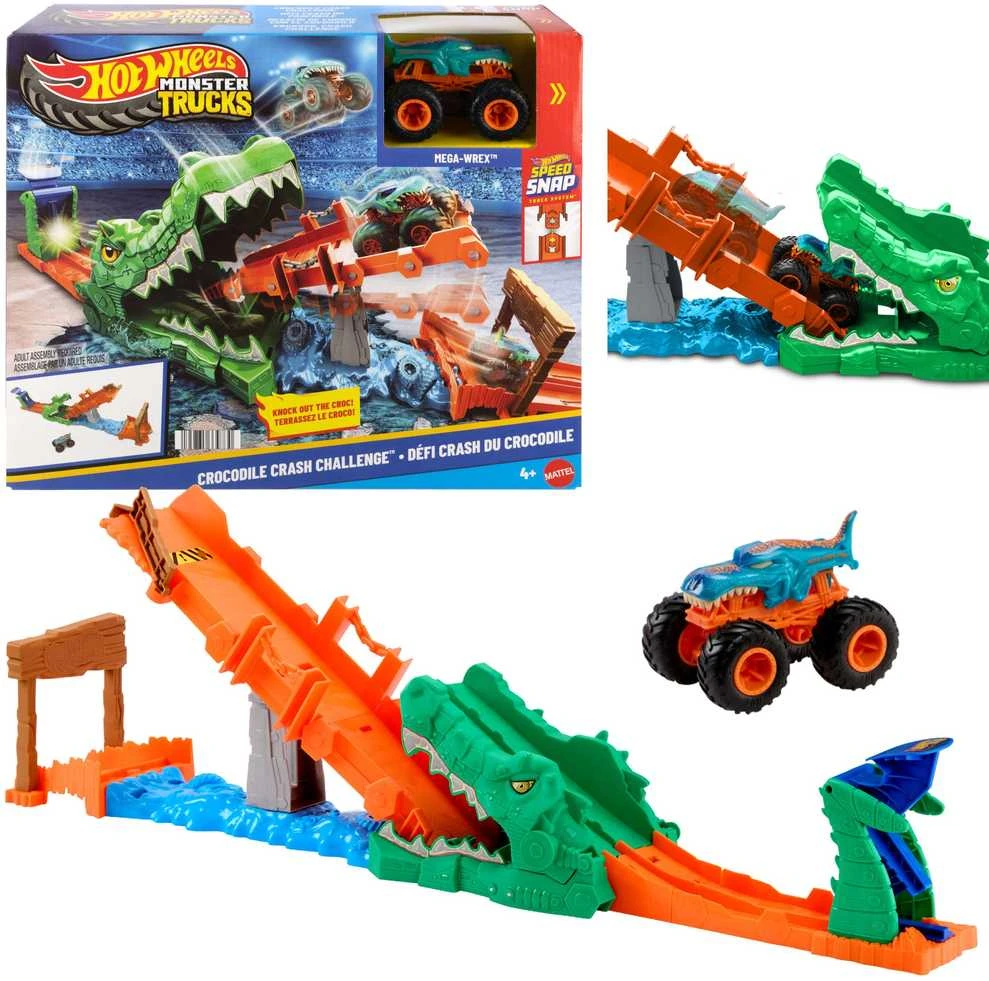 Mattel HOT WHEELS MONSTER TRUCKS rinkinys – Krokodilo iššūkis (JJN45)