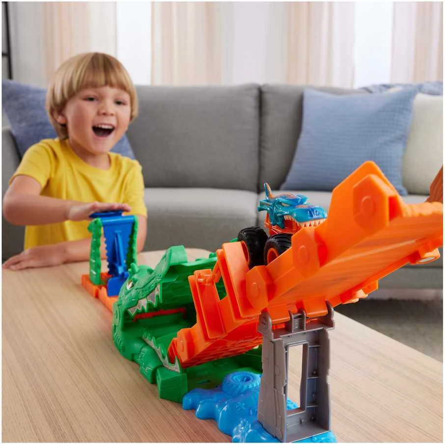 Mattel HOT WHEELS MONSTER TRUCKS rinkinys – Krokodilo iššūkis (JJN45)