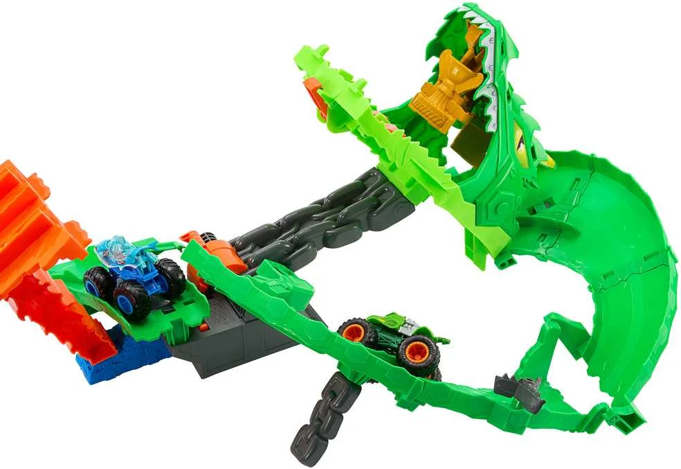 Mattel HOT WHEELS MONSTER TRUCKS rinkinys – Drakono sunaikinimas (JFR06)