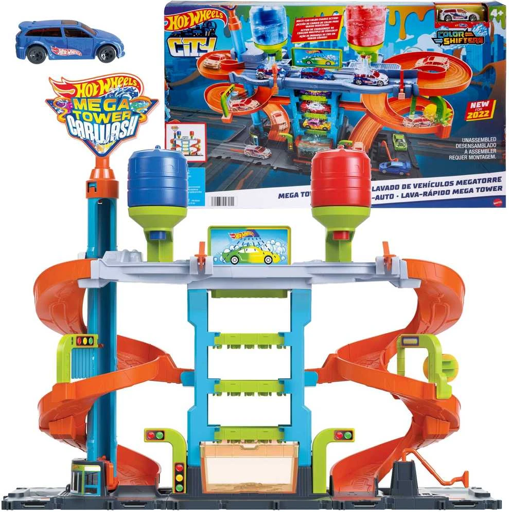 Mattel Hot Wheels rinkinys „Bokštinė automobilių plovykla“