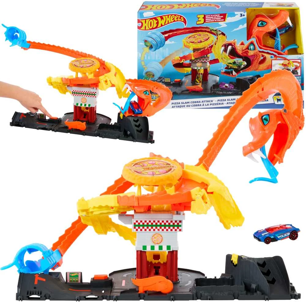 Mattel HOT WHEELS CITY rinkinys – Gyvatė picerijoje (HTN81)