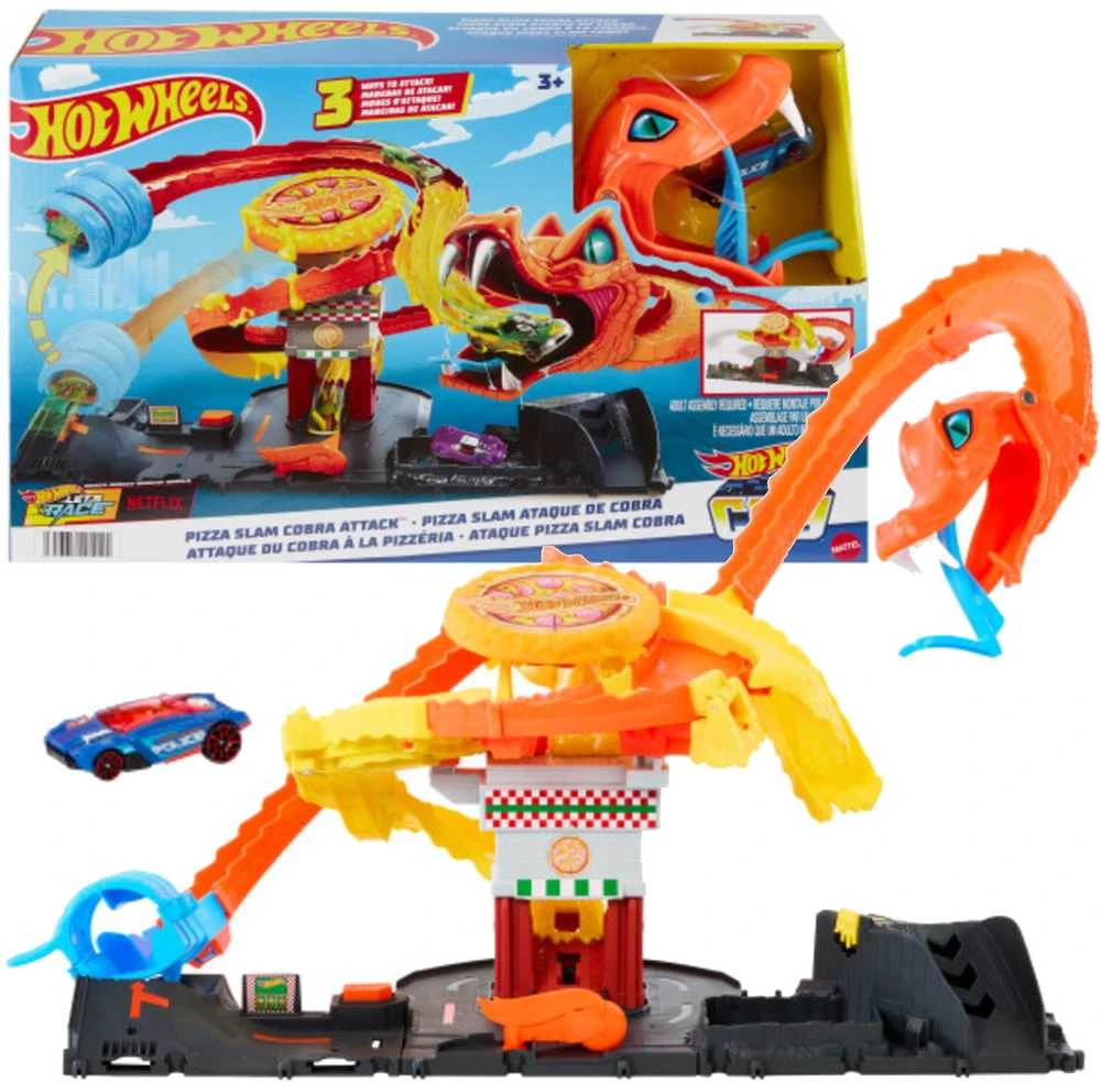 Mattel HOT WHEELS CITY rinkinys – Gyvatė picerijoje (HTN81)