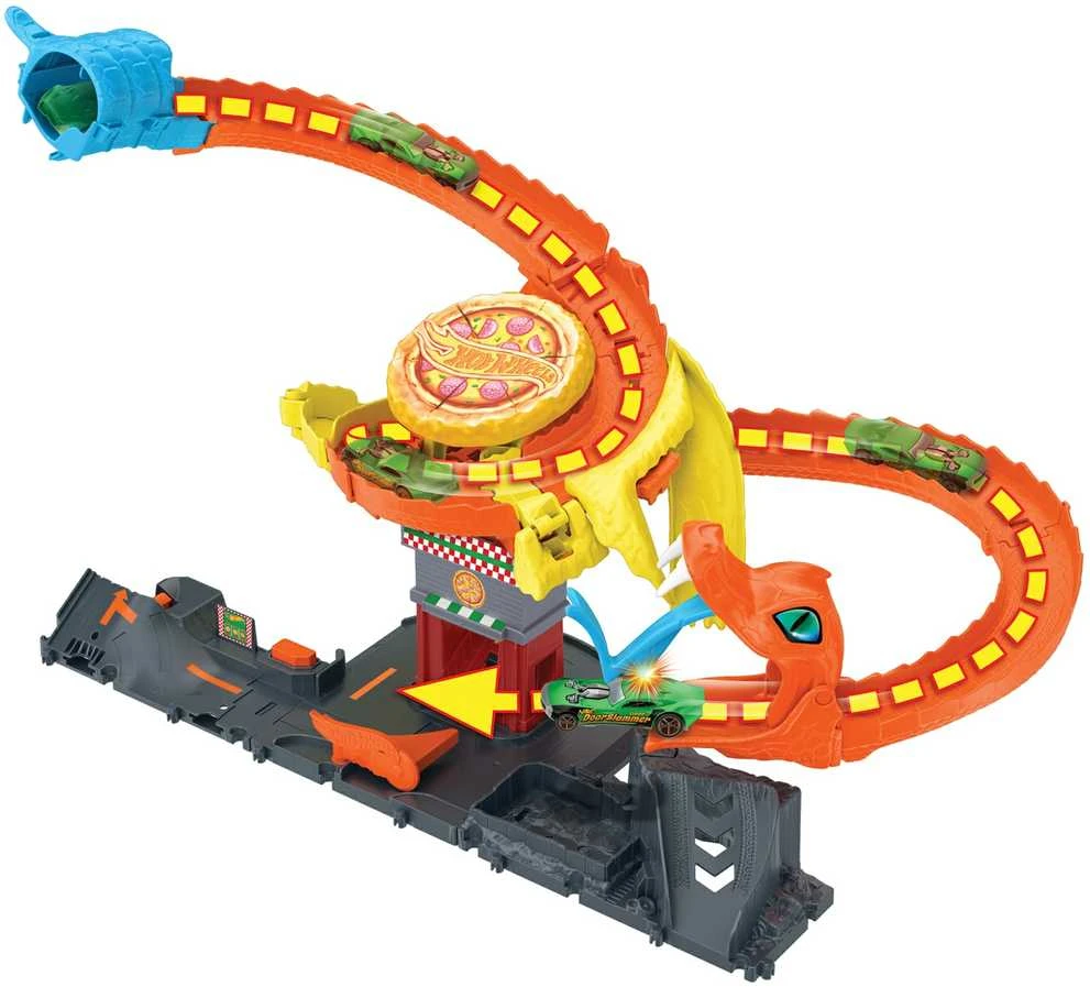 Mattel HOT WHEELS CITY rinkinys – Gyvatė picerijoje (HTN81)