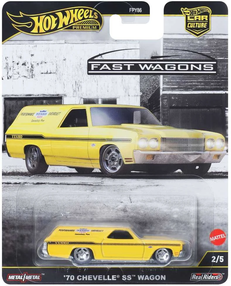 „Hot Wheels Premium Car Culture“ ikoniški automobiliai, 1970 m. „Chevrolet Chevelle SS Wagon“.