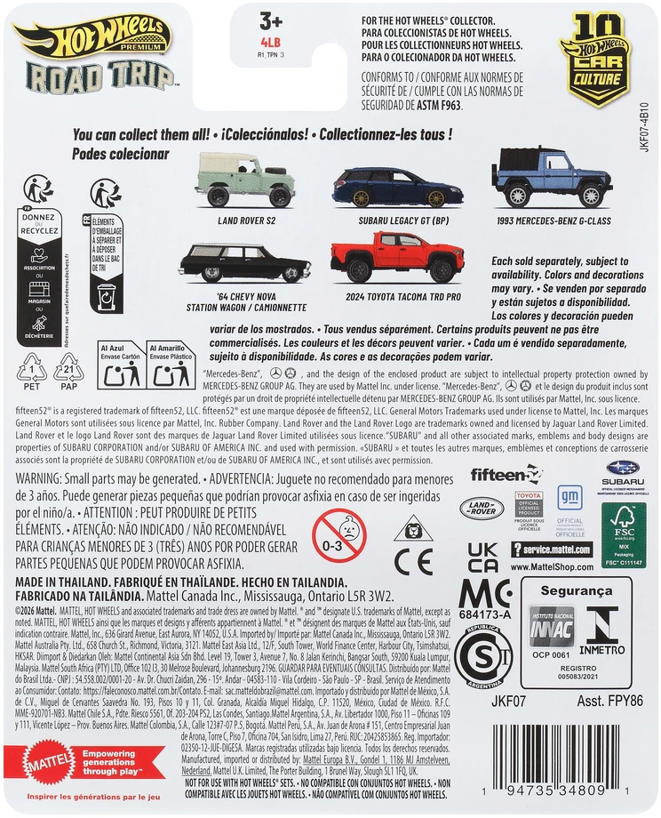 Mattel Hot Wheels Premium Car Culture Kultowe auta Subaru Legacy GT (BP)