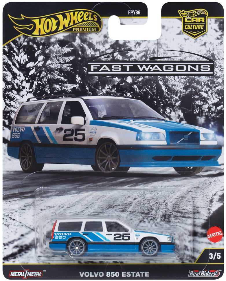 Mattel „Hot Wheels Premium Car Culture“ ikoniški automobiliai „Volvo 850 Estate“