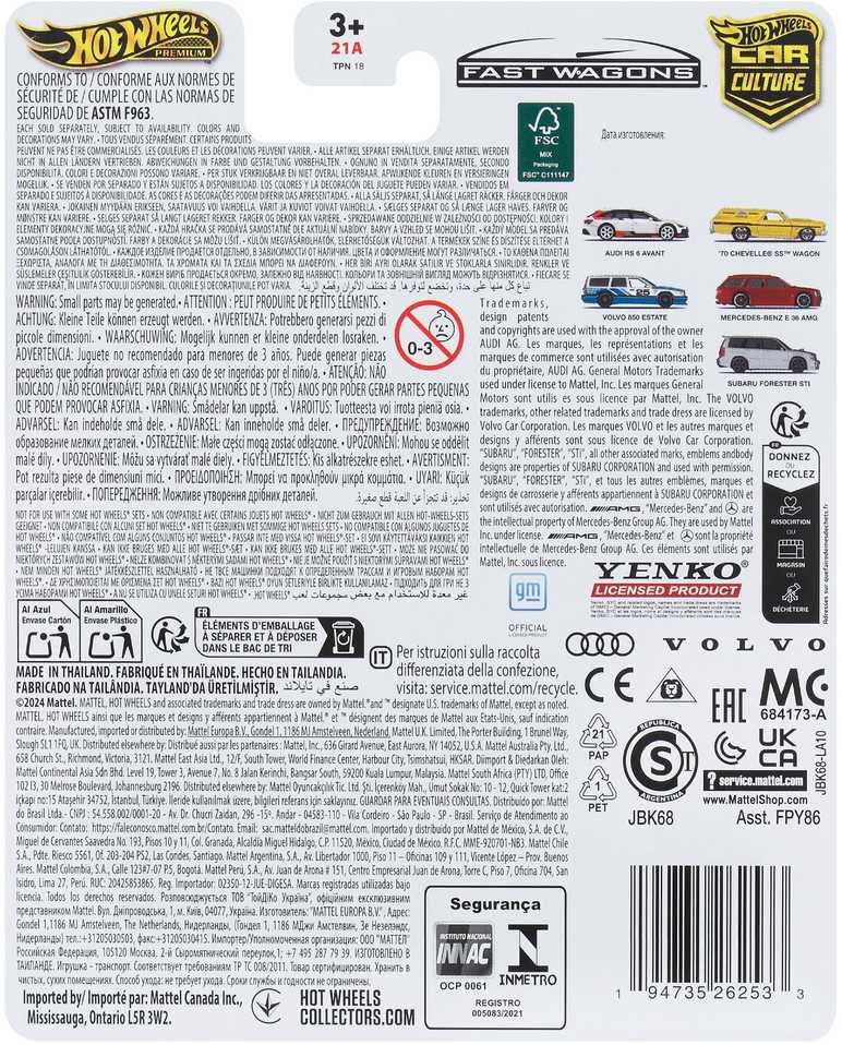 Mattel „Hot Wheels Premium Car Culture“ ikoniški automobiliai „Volvo 850 Estate“
