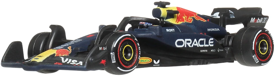 Mattel HOT WHEELS PREMIUM F1 Raudona Bull Max Verstappen ir Yuki Tsunoda bolidai (2 vnt.) (JMM95)