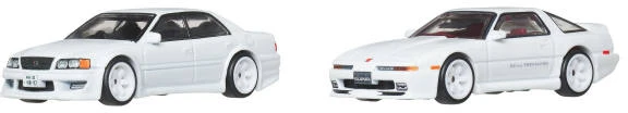 Hot Wheels Aukščiausios kokybės 2 transporto priemonių rinkinys Toyota Chaser JZX 100 ir 1989 Toyota Supra