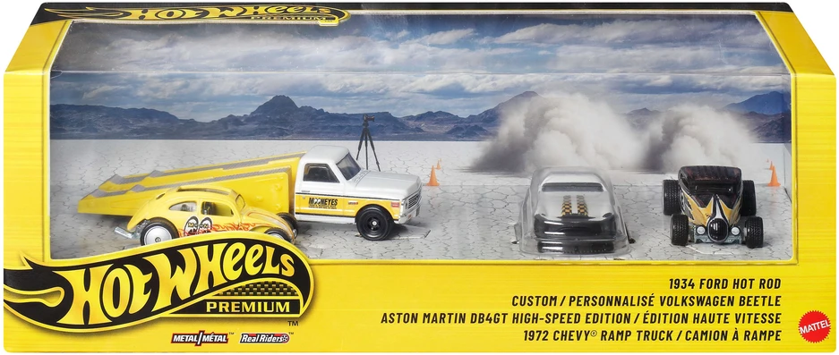 Hot Wheels Premium 4 transporto priemonių rinkinys Mooneyes