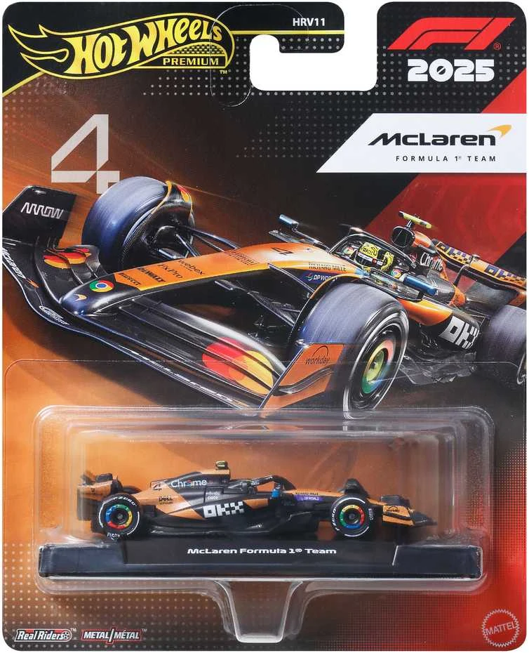 Mattel HOT WHEELS PREMIUM F1 McLaren Lando Norris bolidas 4 (JKD88)