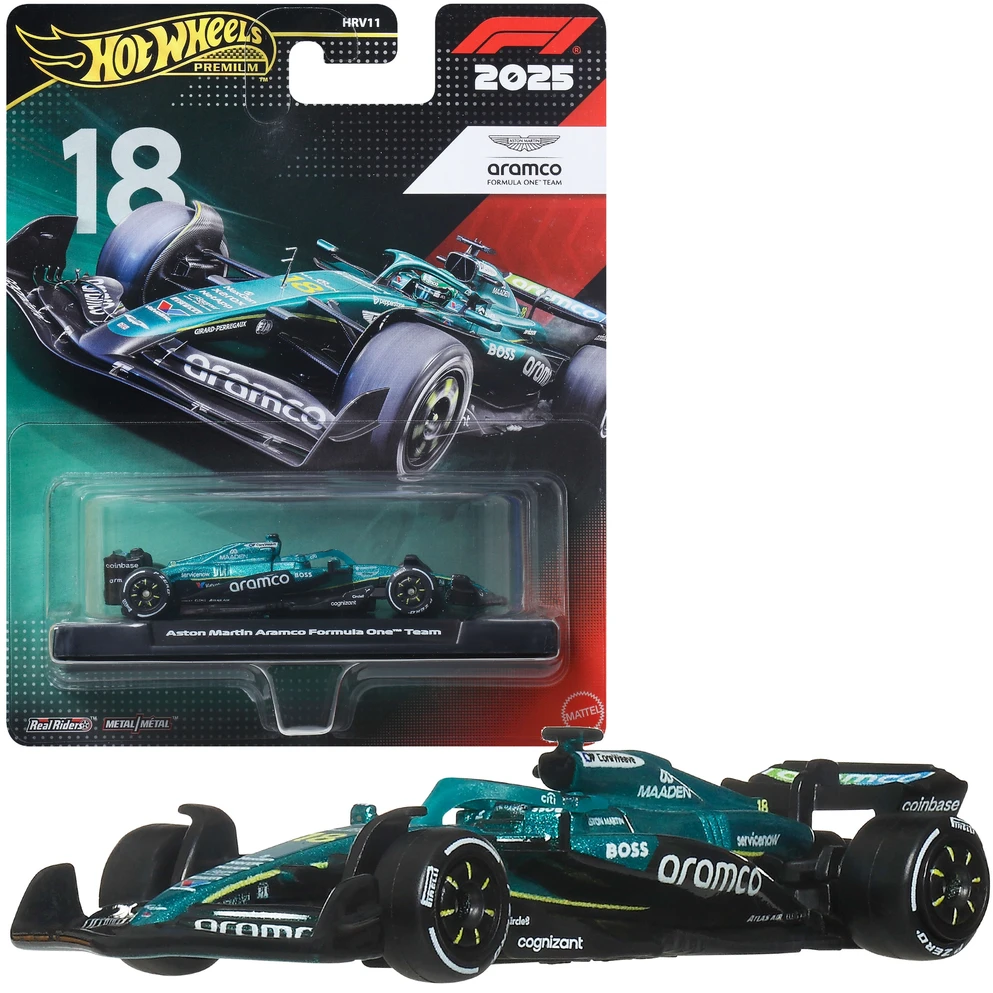 Mattel HOT WHEELS PREMIUM F1 Aston Martin Lance Stroll bolidas 18 (JKD87)