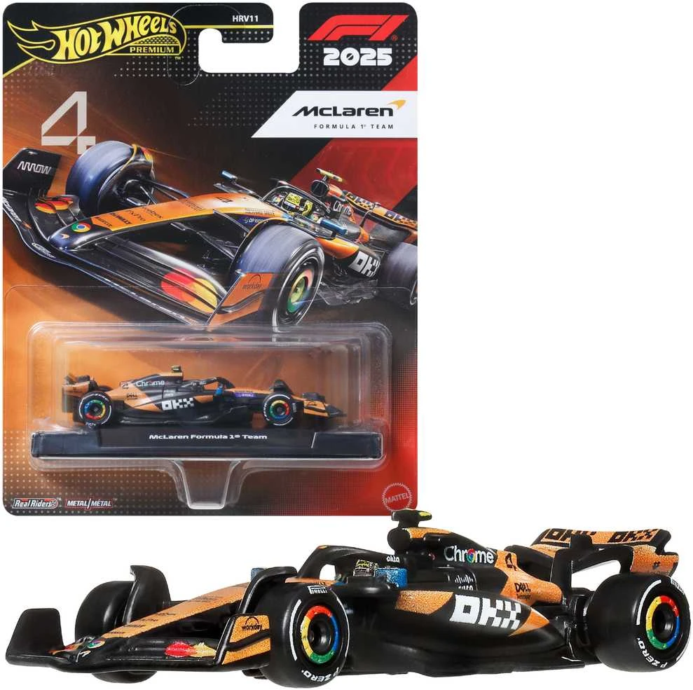 Mattel HOT WHEELS PREMIUM F1 McLaren Lando Norris bolidas 4 (JKD88)