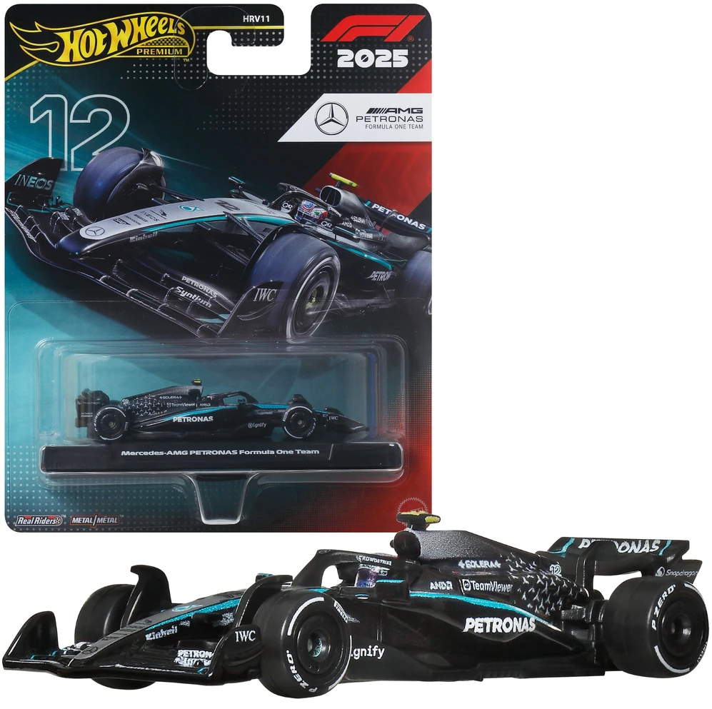 Mattel HOT WHEELS PREMIUM F1 Mercedes-Benz Kimi Antonelli bolidas 12 (JKD92)