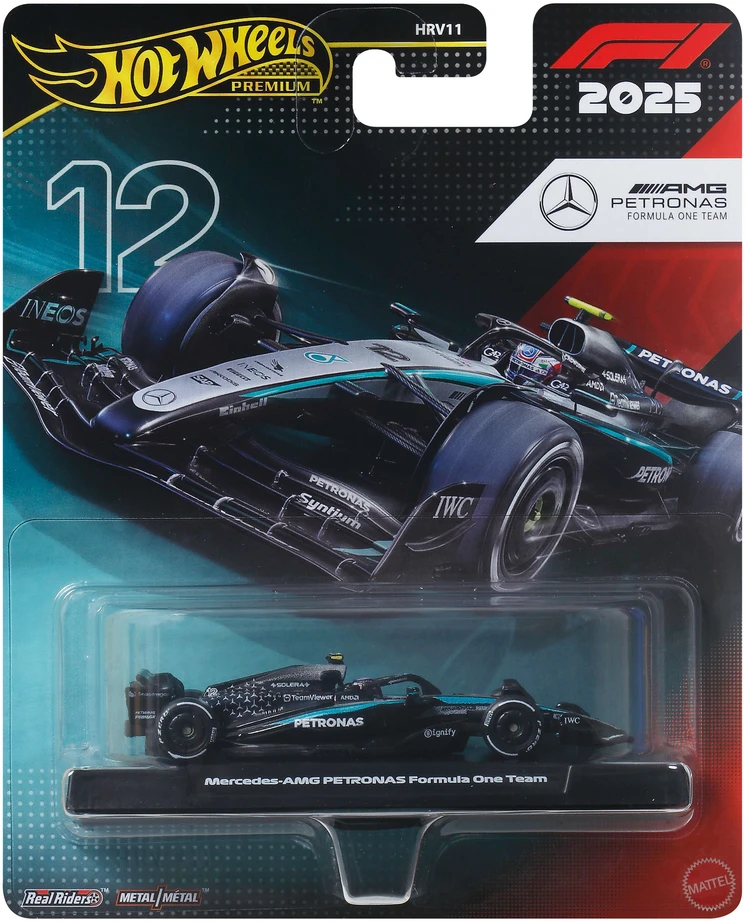 Mattel HOT WHEELS PREMIUM F1 Mercedes-Benz Kimi Antonelli bolidas 12 (JKD92)