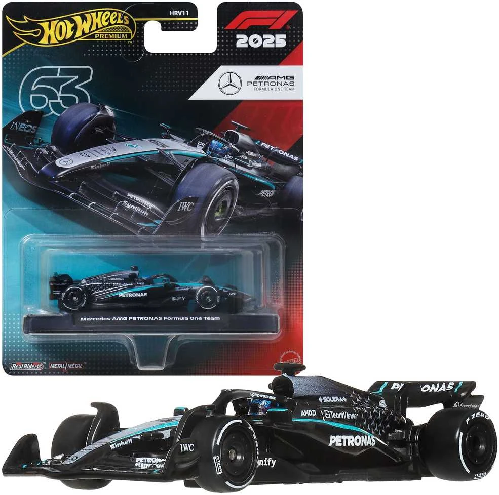 Mattel HOT WHEELS PREMIUM F1 Mercedes-Benz George Russel bolidas 63 (JKD80)