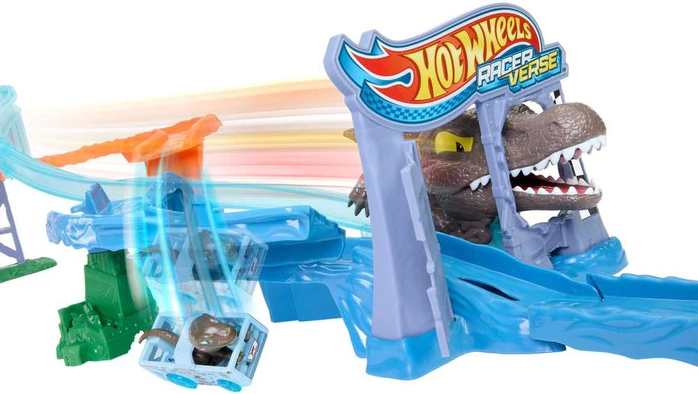 Hot Wheels „Racer Verse Jurassic World“ jūros dinozaurų gaudynių žaidimas