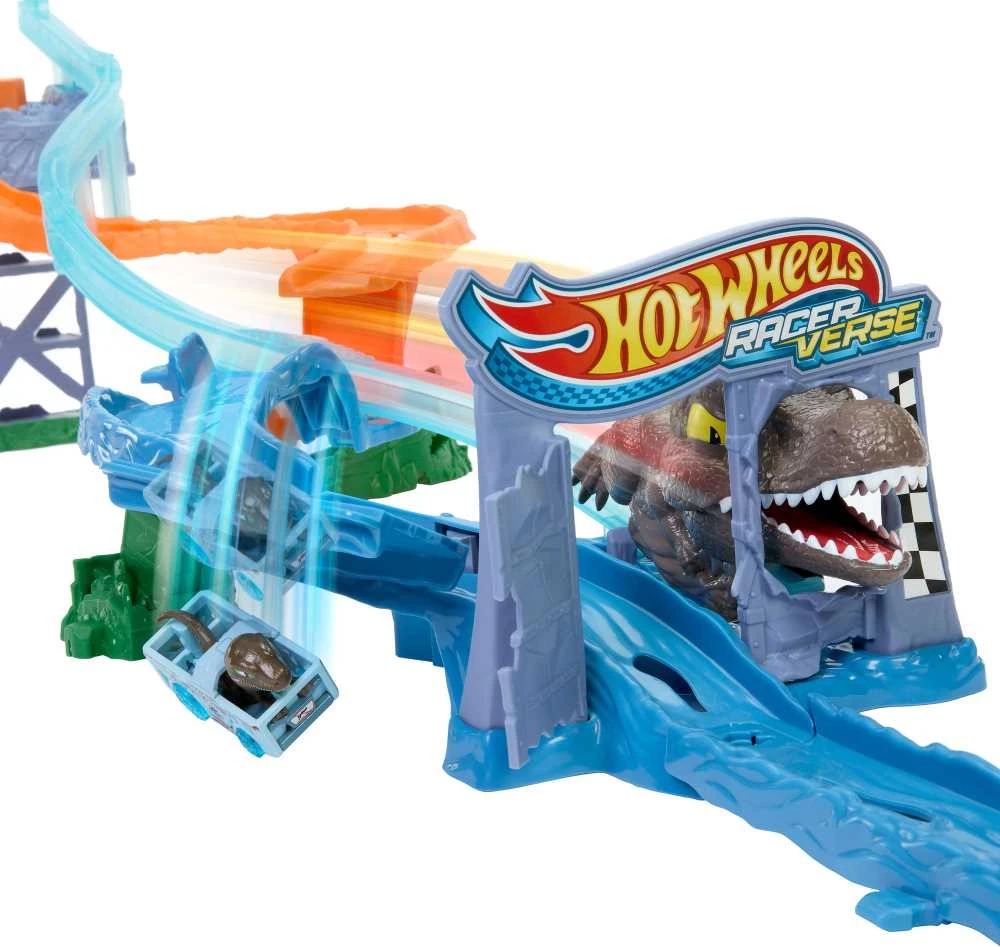 Hot Wheels „Racer Verse Jurassic World“ jūros dinozaurų gaudynių žaidimas