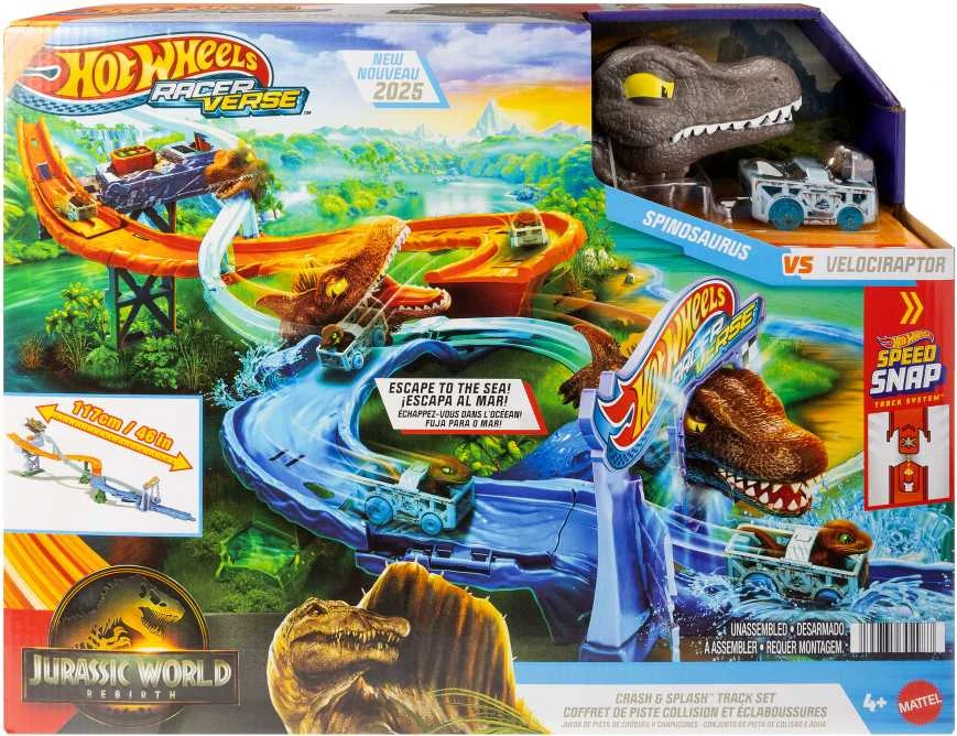 Hot Wheels „Racer Verse Jurassic World“ jūros dinozaurų gaudynių žaidimas