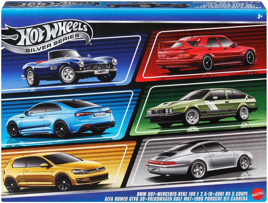 Mattel HOT WHEELS šešių europietiškų automodeliukų rinkinys (JBY79)