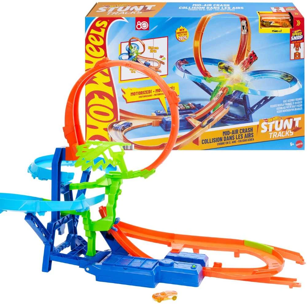 Mattel HOT WHEELS kaskadinė trąsa – Avarija ore (JFD12)