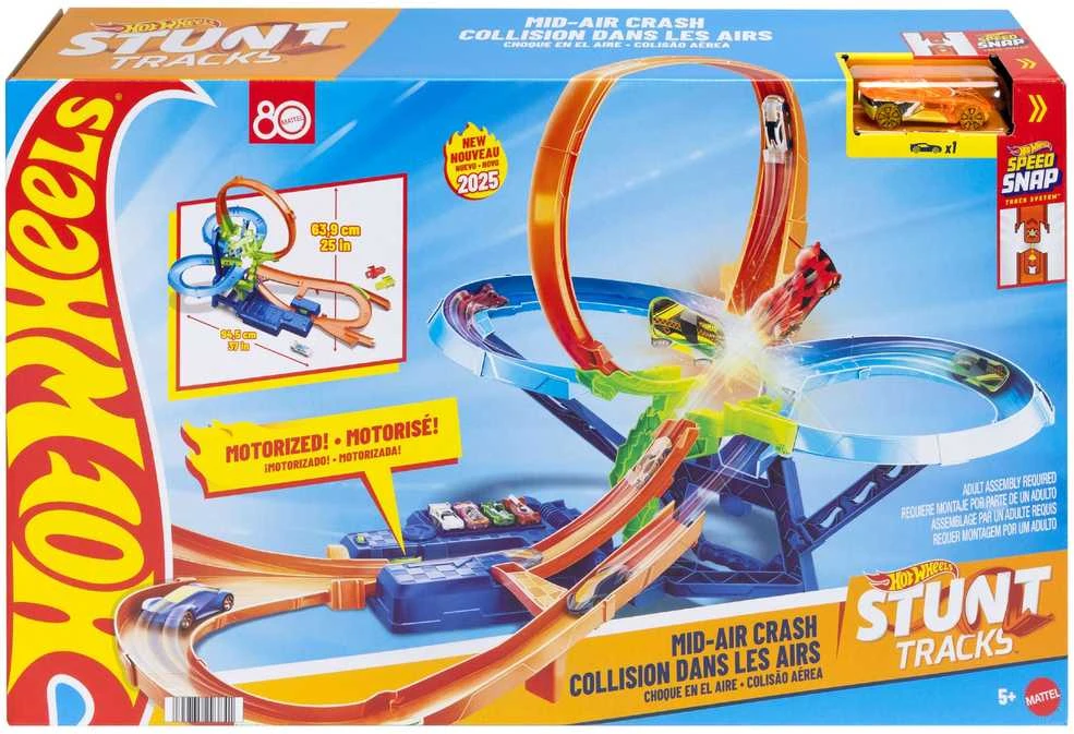 Mattel HOT WHEELS kaskadinė trąsa – Avarija ore (JFD12)