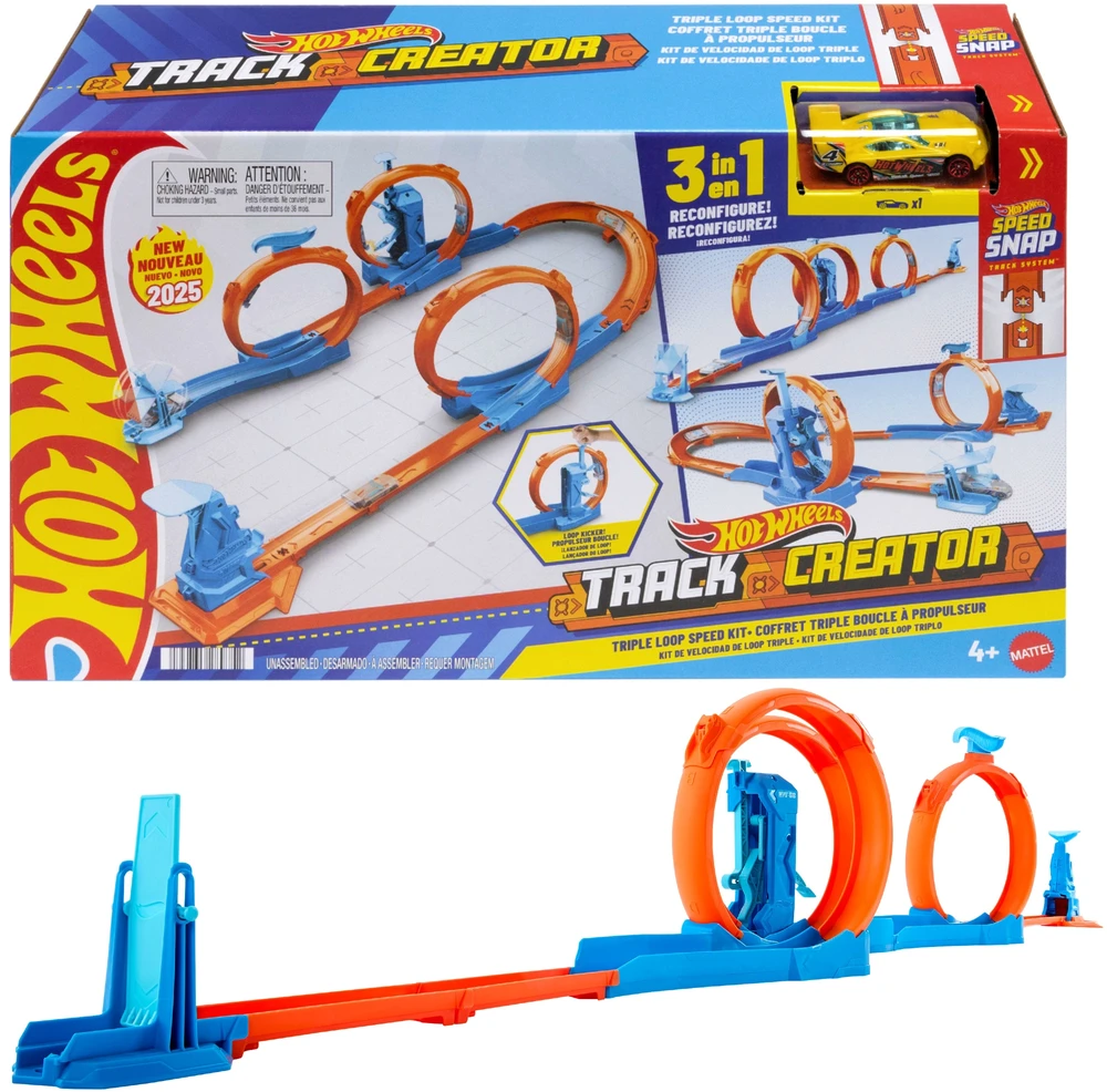 Mattel HOT WHEELS trąsų prailginimų rinkinys – Trys kilpos (JDW39)