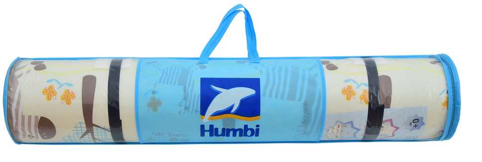 Humbi Dvipusė edukacinė putų kilimėlė Gatvės Gyvūnai 120 x 180 x 2 cm pastelinė stora