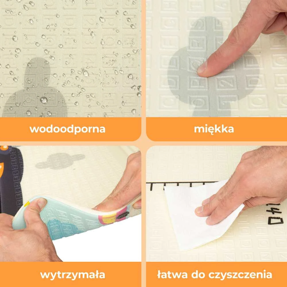 Humbi Dvipusis sulankstomas mokomasis putplasčio kilimėlis XPE putplastis 200x180x1 Matmenys Ulice