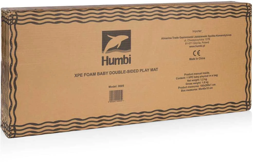 Humbi Dvipusis sulankstomas mokomasis putplasčio kilimėlis XPE putplastis 200x180x1 Matmenys Ulice
