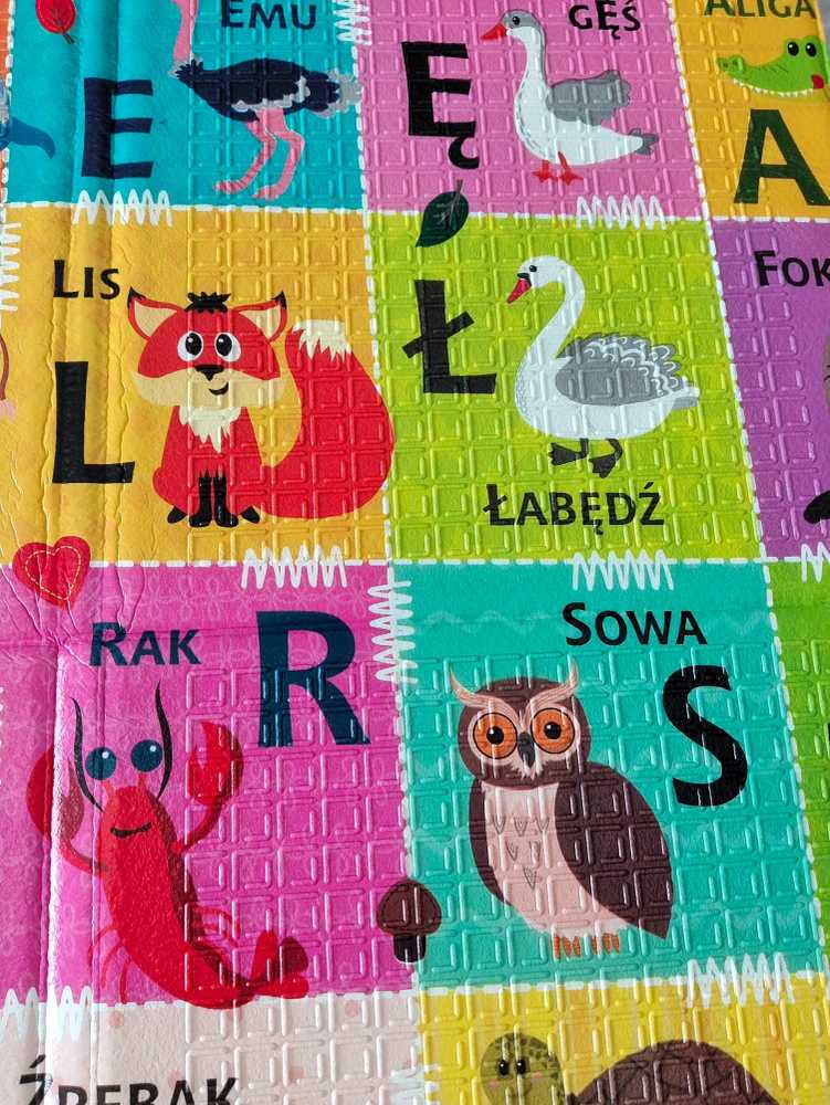 Humbi LAIKOMASIS PUOLŲ KILIMAS, DVIpusis, KONTRASTAS, ALPHABET PL + BAG