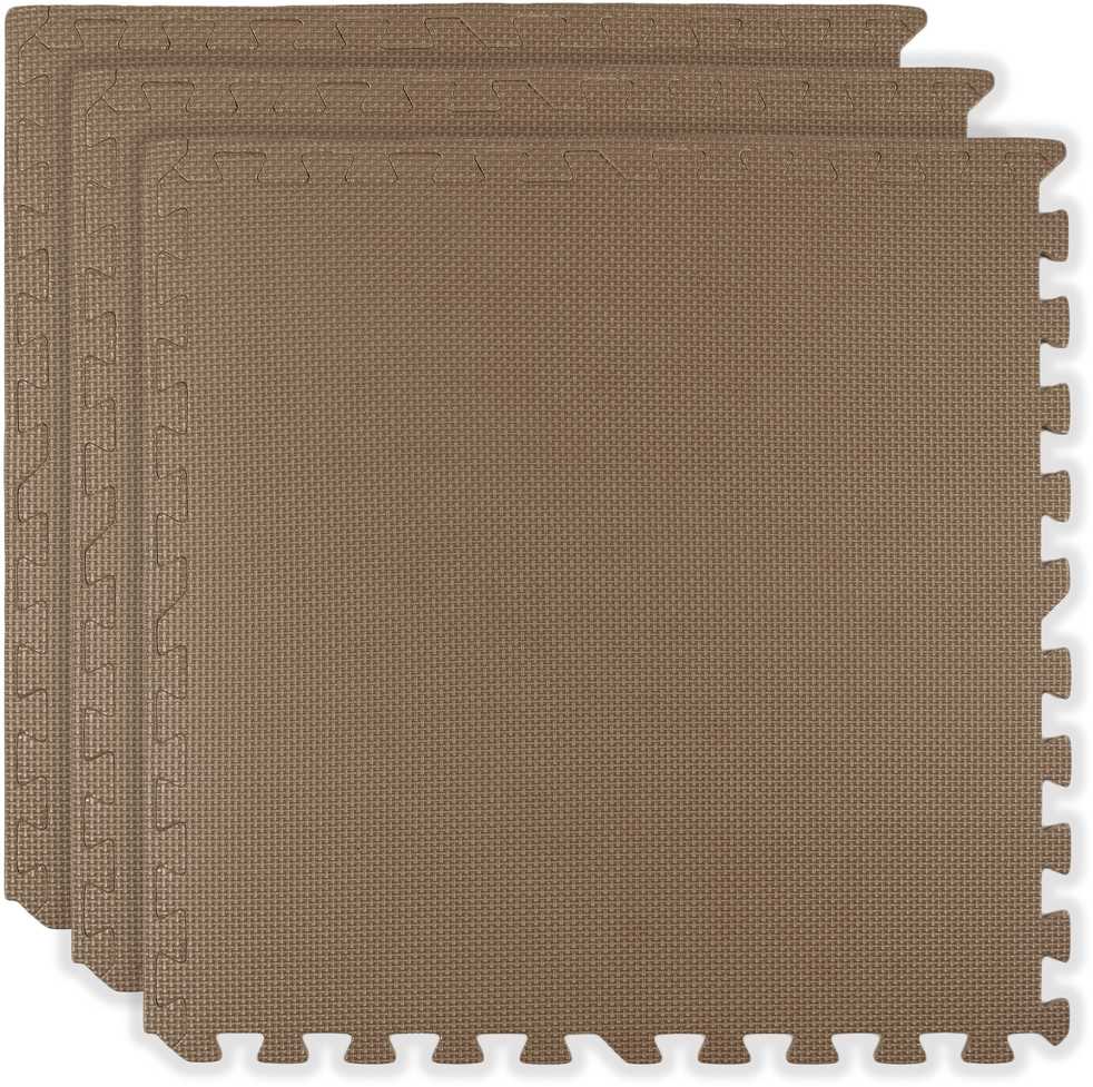 Humbi putplasčio kilimėlis 180x60, didelis putplasčio dėlionės komplektas, atsparus vandeniui, saugus, 3 vnt., tamsiai smėlio / tamsiai smėlio spalvos, kapučino spalvos.